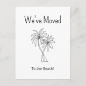 Tropische Palmen, die wir umziehen, Ankündigungspostkarte (Vorderseite)