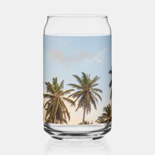 Tropische Palmen Dosenglas (Rückseite)