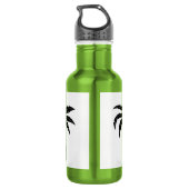 Tropische Palmen Edelstahlflasche (Rückseite)