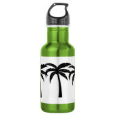 Tropische Palmen Edelstahlflasche (Vorderseite)