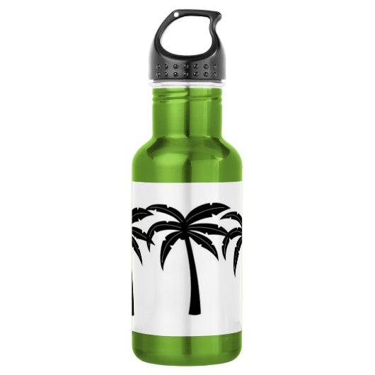 Tropische Palmen Edelstahlflasche (Vorderseite)