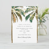 Tropische Palmen Einladung (Stehend Vorderseite)