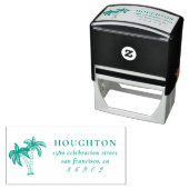 Tropische Palmen Familienname Rücksendeadresse Permastempel (Beispiel)