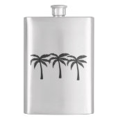 Tropische Palmen Flachmann (Vorderseite)