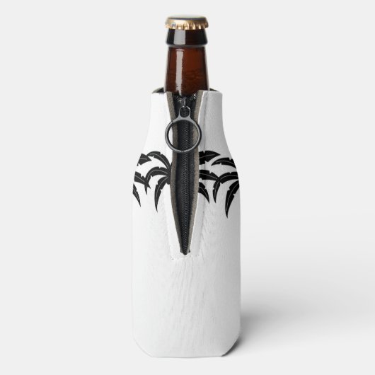 Tropische Palmen Flaschenkühler (Flasche Rückseite)