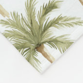 Tropische Palmen Fleecedecke (Ecke)