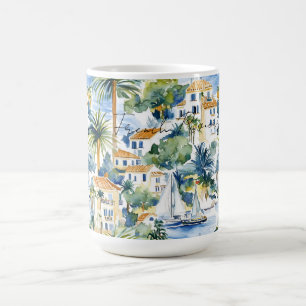 Tropische Palmen Französische Riviera Kaffeetasse