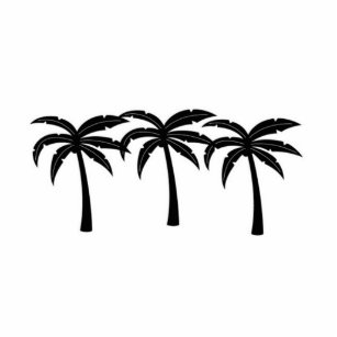 Tropische Palmen Freistehende Fotoskulptur