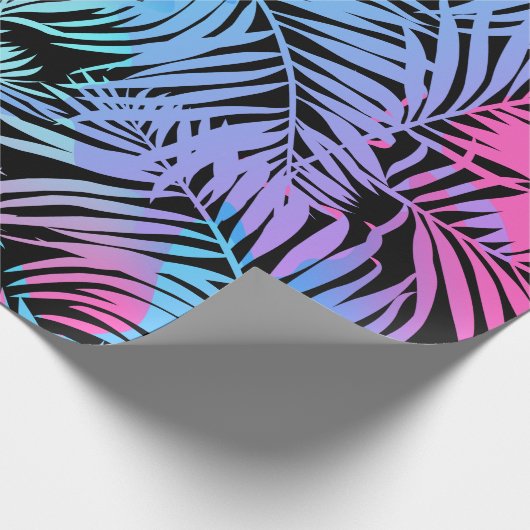 Tropische Palmen Geschenkpapier (Ecke)