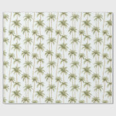Tropische Palmen Geschenkpapier (Flach)