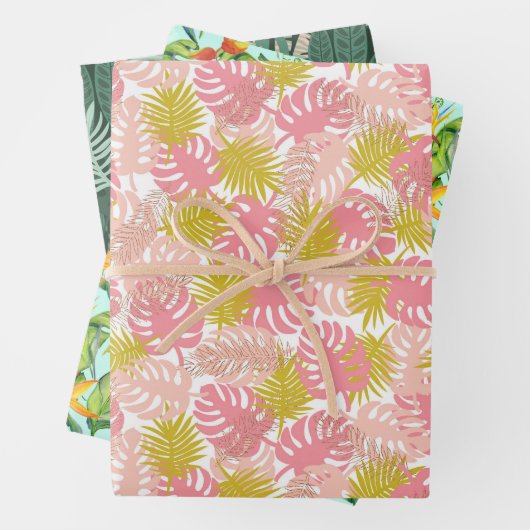 Tropische Palmen Geschenkpapier Set (Beispiel)