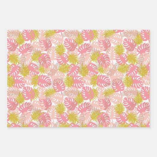 Tropische Palmen Geschenkpapier Set (Vorderseite)