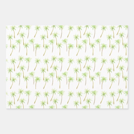 Tropische Palmen Geschenkpapier Set (Vorderseite 3)