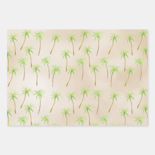 Tropische Palmen Geschenkpapier Set (Vorderseite 2)