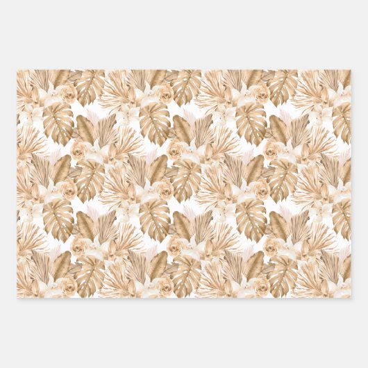 Tropische Palmen Geschenkpapier Set (Vorderseite)