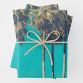 Tropische Palmen Geschenkpapier Set (Beispiel)