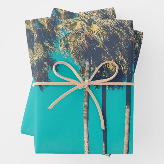 Tropische Palmen Geschenkpapier Set (Beispiel)