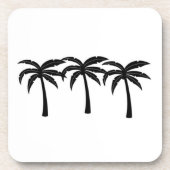 Tropische Palmen Getränkeuntersetzer (Vorderseite)