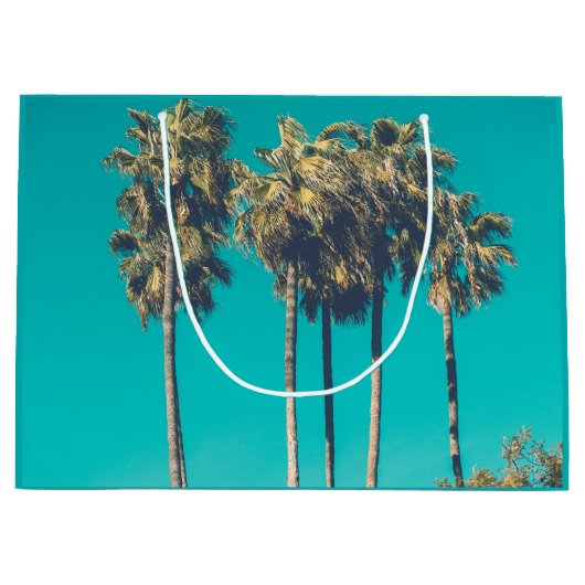 Tropische Palmen Große Geschenktüte (Vorderseite)