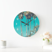 Tropische Palmen Große Wanduhr (Zuhause)