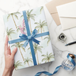 Tropische Palmen Hochzeit Geschenkpapier