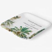 Tropische Palmen Hochzeit Pappteller (Gewinkelt)