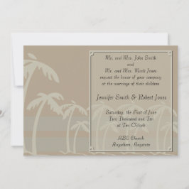 Tropische Palmen Hochzeitsfeiern Einladung