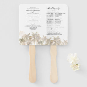 Tropische Palmen Hochzeitsprogramm Fächer