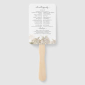 Tropische Palmen Hochzeitsprogramm Fächer (Rückseite)