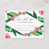 Tropische Palmen - Ideen für die Datumsnacht \ Dat Begleitkarte (Vorderseite)