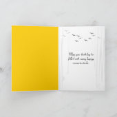 Tropische Palmen im offenen Fenster Karte (Innenseite)