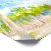 Tropische Palmen im Wasser Poster (Ecke)