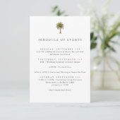 Tropische Palmen im Wasserbereich Einladung (Stehend Vorderseite)