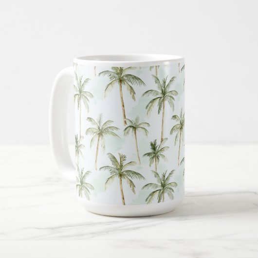 Tropische Palmen Kaffeetasse (Vorderseite Links)