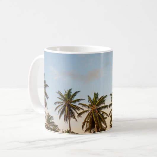 Tropische Palmen Kaffeetasse (Vorderseite Links)