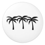 Tropische Palmen Keramikknauf (Vorderseite)