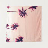 Tropische Palmen Kokospalmen am Sonnenuntergang Wandteppich (Vorderseite (Horizontal))