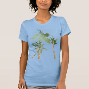 Tropische Palmen Kokospalmen Hawaii T-Shirt