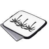Tropische Palmen Laptopschutzhülle (Vorne Knopf)