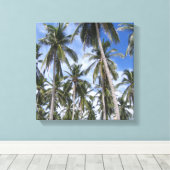Tropische Palmen Leinwanddruck (Insitu (Holzboden))