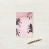 Tropische Palmen & Lichter Pink Beach Post-it Klebezettel (Auf Schreibtisch)