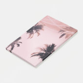 Tropische Palmen & Lichter Pink Beach Post-it Klebezettel (angewinkelt)
