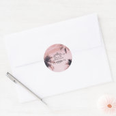 Tropische Palmen & Lichter Pink Beach Runder Aufkleber (Umschlag)