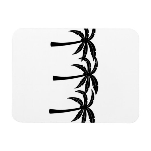Tropische Palmen Magnet (Horizontal)