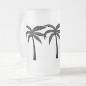 Tropische Palmen Mattglas Bierglas (Vorderseite Links)