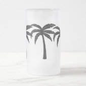 Tropische Palmen Mattglas Bierglas (Mittel)