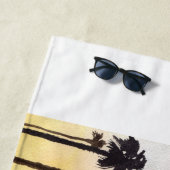 Tropische Palmen mit Basketballfeld Strandtuch (Beispiel)