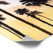 Tropische Palmen mit Basketballkorb Poster (Ecke)