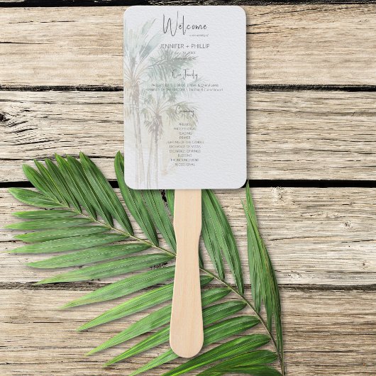 Tropische Palmen Moderne Hochzeit Fächer