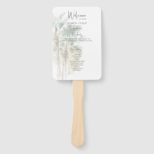 Tropische Palmen Moderne Hochzeit Fächer